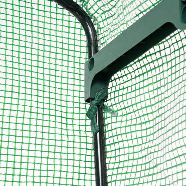 Serre de jardin PE avec étagères 4 niveaux, serre de balcon, bâche renforcée 140 /m², châssis en acier, porte zippée enroulable, pour légumes plantes, intérieur extérieur, 70x50x160cm, vert