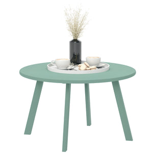 Petite table basse ronde, table d'appoint avec patins antidérapants, cadre en métal, pour jardin, balcon, terrasse, salon, Ø 70 x 42 cm, vert