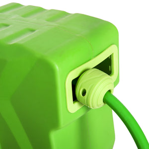 Dévidoir Mural Enrouleur Automatique pivotant 180° Tuyau 20 + 2 m avec Lance arrosage Support Mural intégré Vert