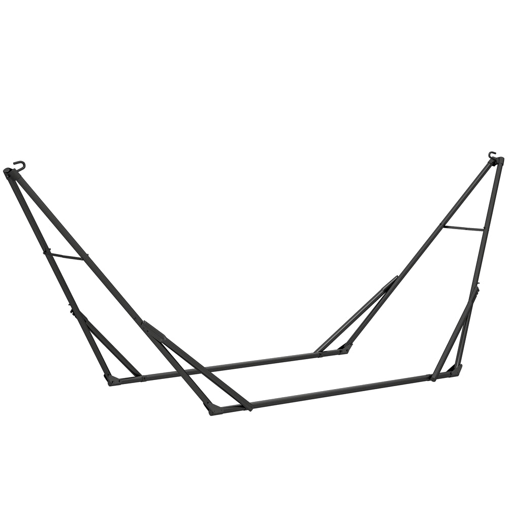 Support de Hamac 290 cm, Cadre de Hamac en Acier Pliable, Portable et Réglable avec Sac de Transport, Capacité de 120 kg, Noir