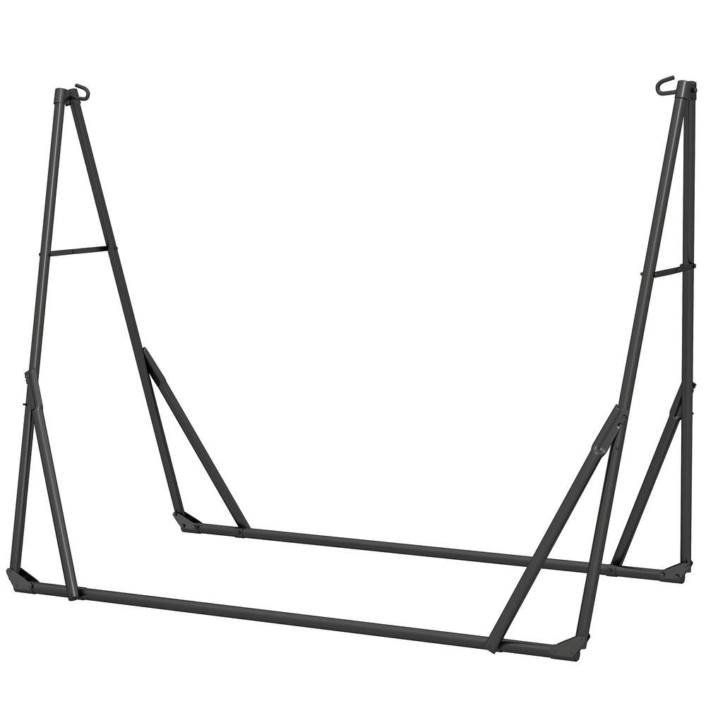 Support de Hamac 290 cm, Cadre de Hamac en Acier Pliable, Portable et Réglable avec Sac de Transport, Capacité de 120 kg, Noir