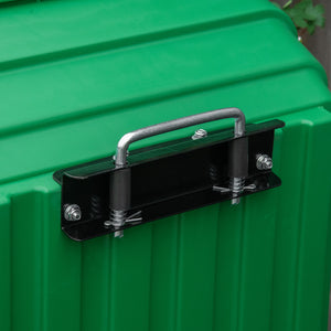 Chariot de Jardin à Main Benne basculante 75° 125L Charge Max. 200 Kg 4 Roues pneumatiques Acier PP Jaune Vert
