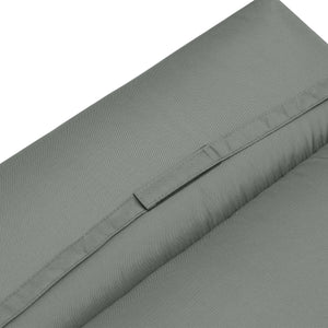 Coussins de chaise longue coussin bain de soleil - épais, confortable et rembourré - matelas transat avec 2 attaches, polyester 180 g/m², 196 x 55 x 8 cm, gris foncé