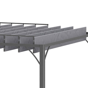 Pergola bioclimatique 4x3 m pergola avec lames orientables style contemporain UV 50+ structure aluminium - gris