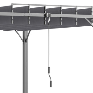 Pergola bioclimatique 4x3 m pergola avec lames orientables style contemporain UV 50+ structure aluminium - gris