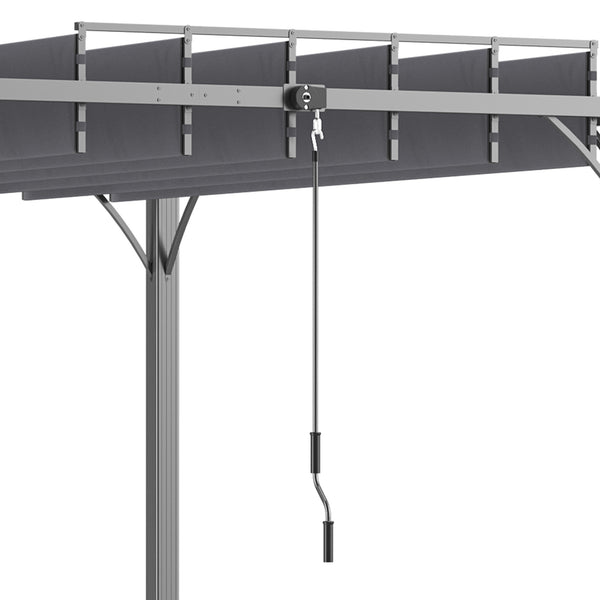 Pergola bioclimatique 4x3 m pergola avec lames orientables style contemporain UV 50+ structure aluminium - gris