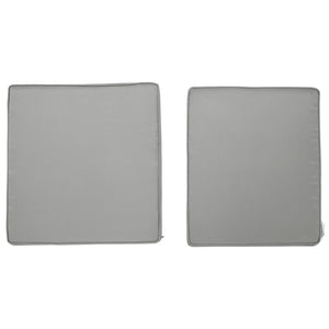 Lot de 2 coussins de chaise coussins d'assise déhoussables grand confort coussins matelassé rembourré mousse tissu polyester gris clair