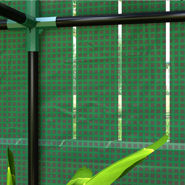 Serre de jardin PE avec étagères 3 niveaux, serre de balcon, bâche renforcée 135 g/m², châssis en acier, porte zippée enroulable, pour légumes plantes fleurs, 100 x 40 x 150 cm, vert