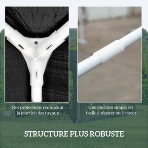 Tonnelle de jardin 3 x 4 m, barnum tente de réception avec parois latérales en maille et 2 portes, pour fêtes et mariages, gris foncé