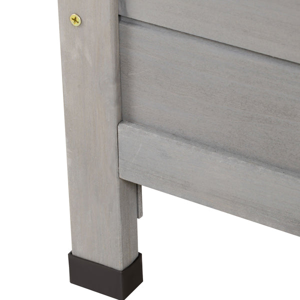 Armoire de jardin abri jardin remise pour outils sur pied dim. 87L x 46,5l x 96,5H cm  étagère portes persiennes toit bitumé gris