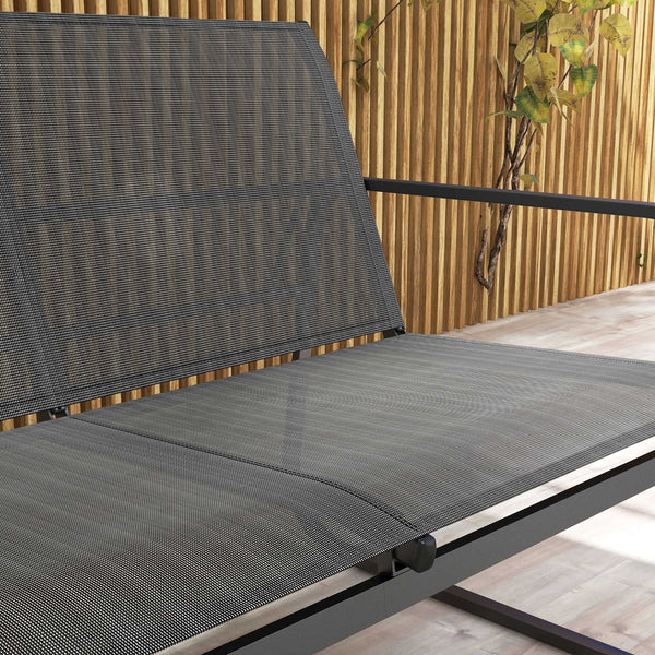 Salon de jardin ensemble de mobilier de jardin 4 pièces avec 2 fauteuils 1 canapé 2 places d'extérieur et table basse avec plateau en verre trempé noir