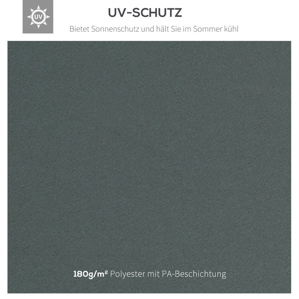 Toit de Rechange pour Pavillon de Jardin en Métal Partyzelt Polyester 3x3m Gris Anthracite