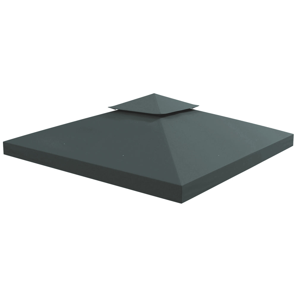 Toit de Rechange pour Pavillon de Jardin en Métal Partyzelt Polyester 3x3m Gris Anthracite