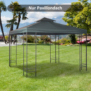 Toit de Rechange pour Pavillon de Jardin en Métal Partyzelt Polyester 3x3m Gris Anthracite