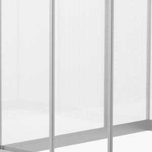 Serre de Jardin Aluminium Polycarbonate 4,6 m² dim. 2,42L x 1,9l x 1,95H m Lucarne Porte loquet
