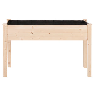 Jardinière sur Pieds Potager dim. 122L x 56l x 76H cm Inserts d'irrigation + Feutre de Drainage Inclus Bois Massif Sapin