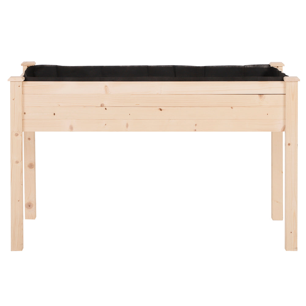 Jardinière sur Pieds Potager dim. 122L x 56l x 76H cm Inserts d'irrigation + Feutre de Drainage Inclus Bois Massif Sapin