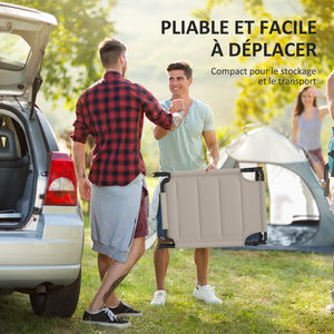 Lot de 2 Bains de soleil transats pliables grand confort dossier pare-soleil réglables multi-positions, kaki