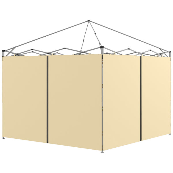 Parois latérales de Rechange Barnum panneaux latérals pour tonnelle 3 x 3 ou 3 x 6 m 2 pièces beige