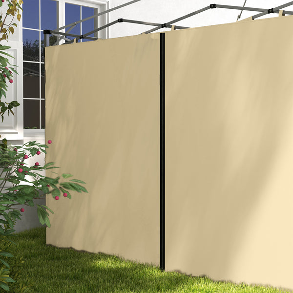 Parois latérales de Rechange Barnum panneaux latérals pour tonnelle 3 x 3 ou 3 x 6 m 2 pièces beige