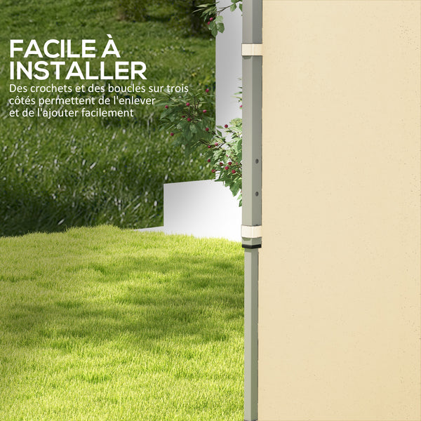 Parois latérales de Rechange Barnum panneaux latérals pour tonnelle 3 x 3 ou 3 x 6 m 2 pièces beige