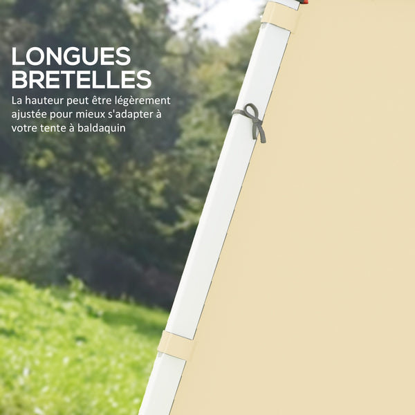 Parois latérales de Rechange Barnum panneaux latérals pour tonnelle 3 x 3 ou 3 x 6 m 2 pièces beige
