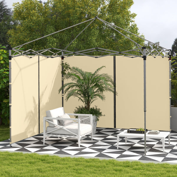 Parois latérales de Rechange Barnum panneaux latérals pour tonnelle 3 x 3 ou 3 x 6 m 2 pièces beige