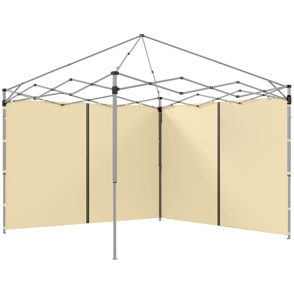 Parois latérales de Rechange Barnum panneaux latérals pour tonnelle 3 x 3 ou 3 x 6 m 2 pièces beige