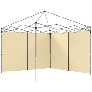 Parois latérales de Rechange Barnum panneaux latérals pour tonnelle 3 x 3 ou 3 x 6 m 2 pièces beige