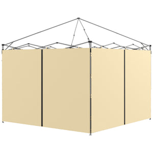 Parois latérales de Rechange Barnum panneaux latérals pour tonnelle 3 x 3 ou 3 x 6 m 2 pièces beige