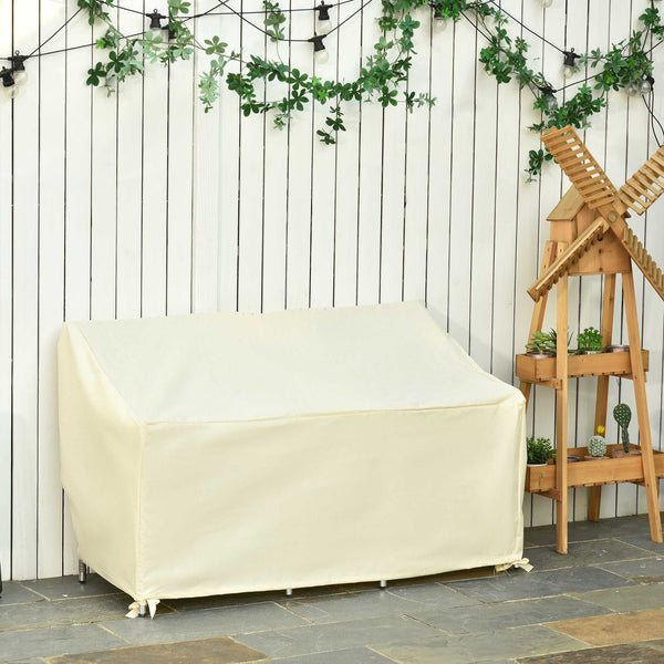 Housse de Protection mobilier de Jardin bâche étanche 140L x 84l x 56/94H cm Oxford Haute densité 600D Beige