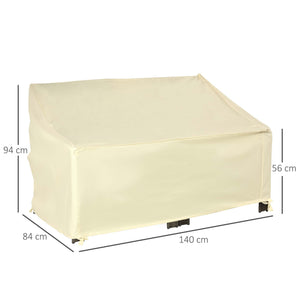Housse de Protection mobilier de Jardin bâche étanche 140L x 84l x 56/94H cm Oxford Haute densité 600D Beige