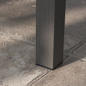 Table basse rectangulaire table de jardin plateau à lattes pour intérieur/extérieur en aluminium, dim. 100L x 60l x 37H cm, marron