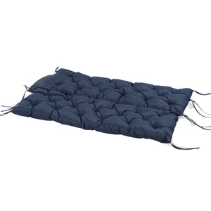 Coussin de banc matelas assise dossier pour banc de jardin coussin balancelle canapé 3 places grand confort 150 x 98 x 8 cm bleu