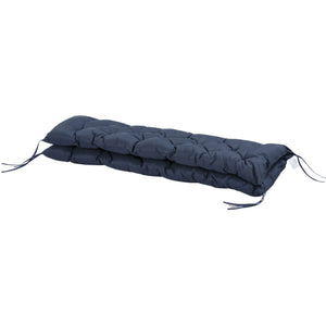 Coussin de banc matelas assise dossier pour banc de jardin coussin balancelle canapé 3 places grand confort 150 x 98 x 8 cm bleu