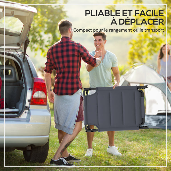 Lot de 2 Bains de soleil transats pliables grand confort dossier pare-soleil réglables multi-positions, crème