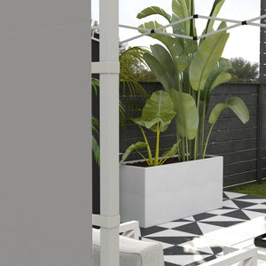 Lot de 2 panneaux latéraux de tente, barnum 295x195 cm, parois latérales de remplacement en tissu pour tonnelle de 6x3m ou 3x3 m, gris