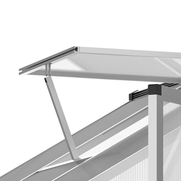 Serre de Jardin 3 x 2 m Aluminium Polycarbonate 5,5 m² Fondation Lucarne Porte loquet
