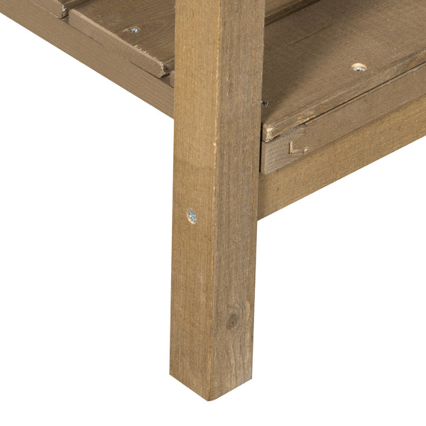 Jardinière sur Pieds carré Potager avec étagère dim. 110L x 46l x 76H cm 8 Compartiments & Inserts d'irrigation Bois de Sapin