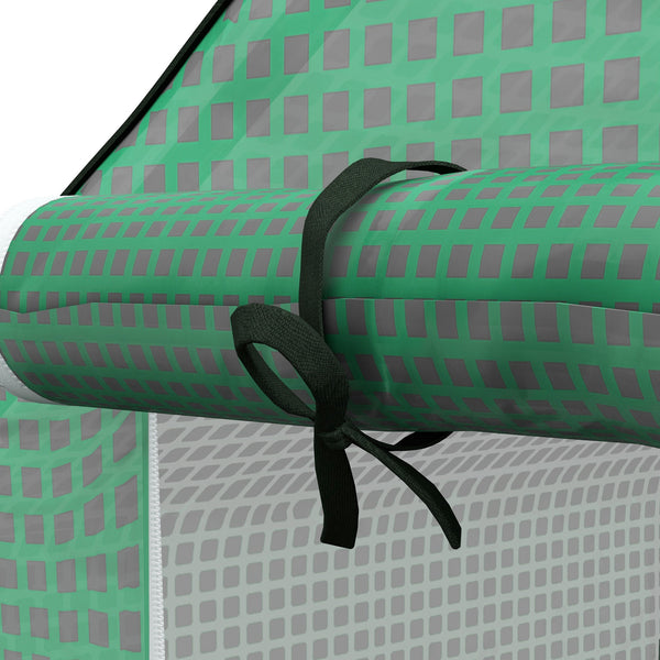 Bâche de remplacement pour serre de jardin 140 x 143 x 190 cm film de remplacement pour serre avec fenêtre et porte à fermeture éclair anti-UV Protection des plantes pour le jardin Vert