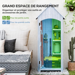 Abri de jardin en bois cabane de jardin exterieur armoire de jardin avec toit bitumé 3 étagères porte avec loquet rangement et stockage extérieurs pour terrasse 77,5 x 54,2 x 179,5 cm blanc