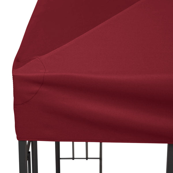 Toit de Remplacement pour pavillon de Jardin Toile de Rechange pour pavillon tonnelle Tente 3 x 3 m Rouge vineux