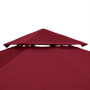 Toit de Remplacement pour pavillon de Jardin Toile de Rechange pour pavillon tonnelle Tente 3 x 3 m Rouge vineux