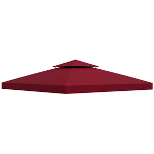 Toit de Remplacement pour pavillon de Jardin Toile de Rechange pour pavillon tonnelle Tente 3 x 3 m Rouge vineux