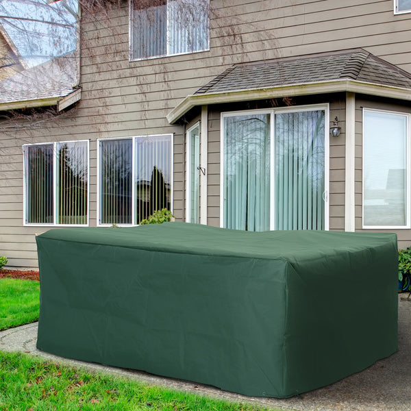 Housse de Protection Étanche Housse Salon de Jardin 600D Oxford Tissu Bâche Salon de Jardin Extérieur Imperméable rectangulaire 210L x 140l x 80H cm Vert