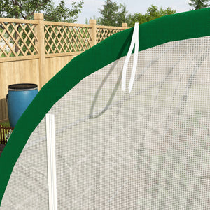 Serre de Jardin Tunnel 18 m² serre à tomates dim. 6L x 3l x 2H m - 8 fenêtres, Porte zippée Enroulable - châssis Tubulaire Acier galvanisé, bâche PE Haute densité Blanc