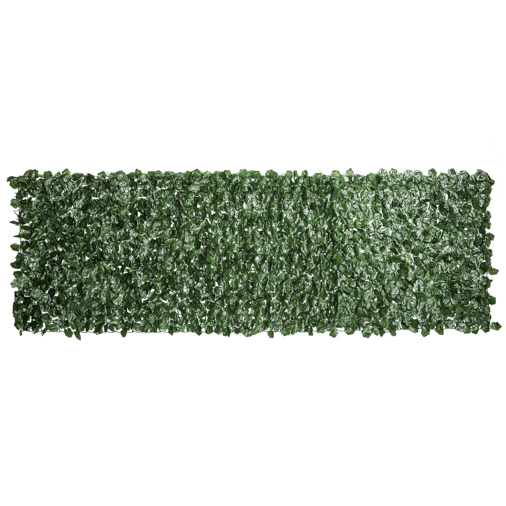 Haie Artificiel Brise-Vue décoration Rouleau 3L x 1H m Feuillage réaliste Anti-UV Vert Foncé
