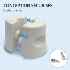 Lot de 4 Pieds de tonnelle pop-up remplis d'eau ou de sable pieds de sol pour pavillon en HDPE avec vis de sécurité, blanc