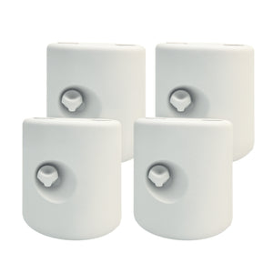 Lot de 4 Pieds de tonnelle pop-up remplis d'eau ou de sable pieds de sol pour pavillon en HDPE avec vis de sécurité, blanc
