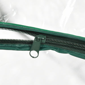 Serre de jardin PVC, serre de balcon, bâche renforcée, châssis en acier, porte zippée enroulable, pour légumes plantes, intérieur et extérieur, 180 x 100 x 168 cm, transparent vert
